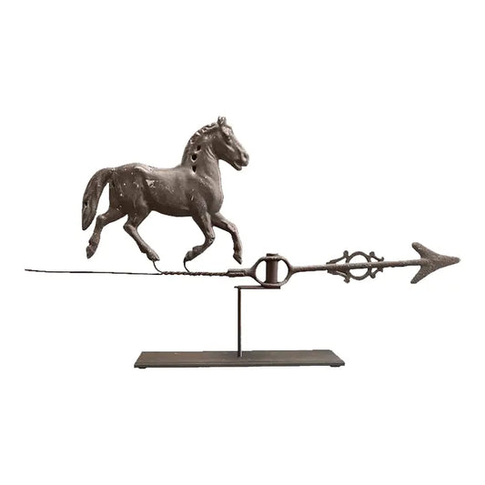 Americana Folk Art Mounted Equestrian Weathervane