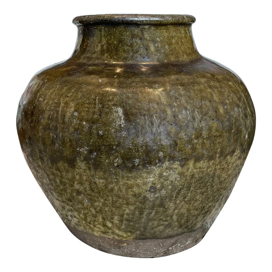 19th Century Japanese Meiji Tanba Stoneware Vessel
