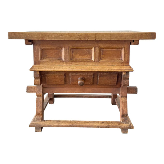 Antique Alpine Oak Tavern Jogl Table