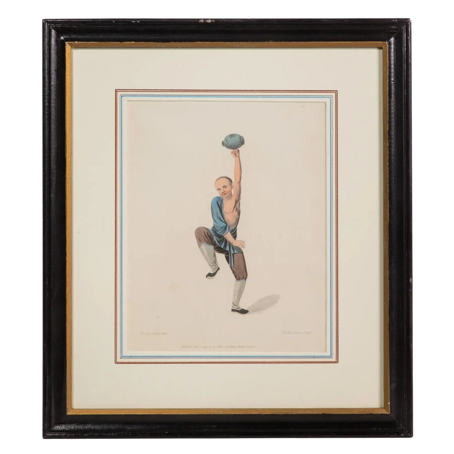 Antique Chinese Colored Engravings of 'Costumes of China'