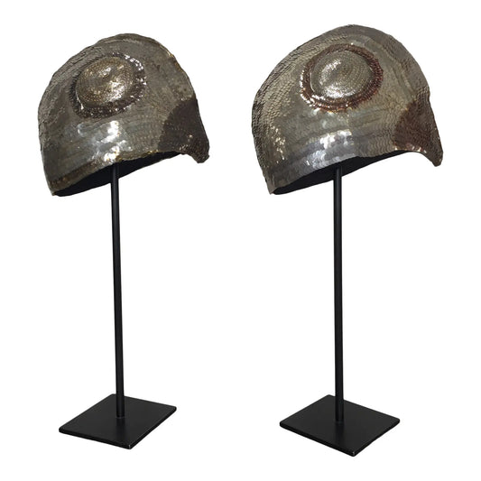 Antique German Sequined Bird Goldhaube Hats