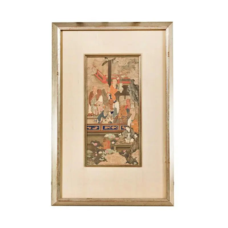 Antique Japanese Buddhist Framed Collotype Prints