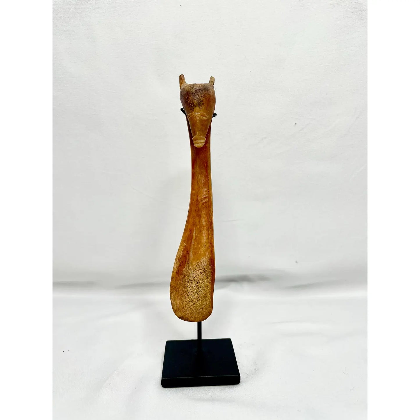 Antique Papua New Guinea Azera Banana Scraper Spoon on Stand