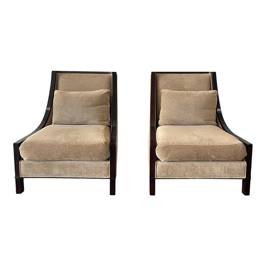 Barbara Barry for Baker Modern Slipper Chairs