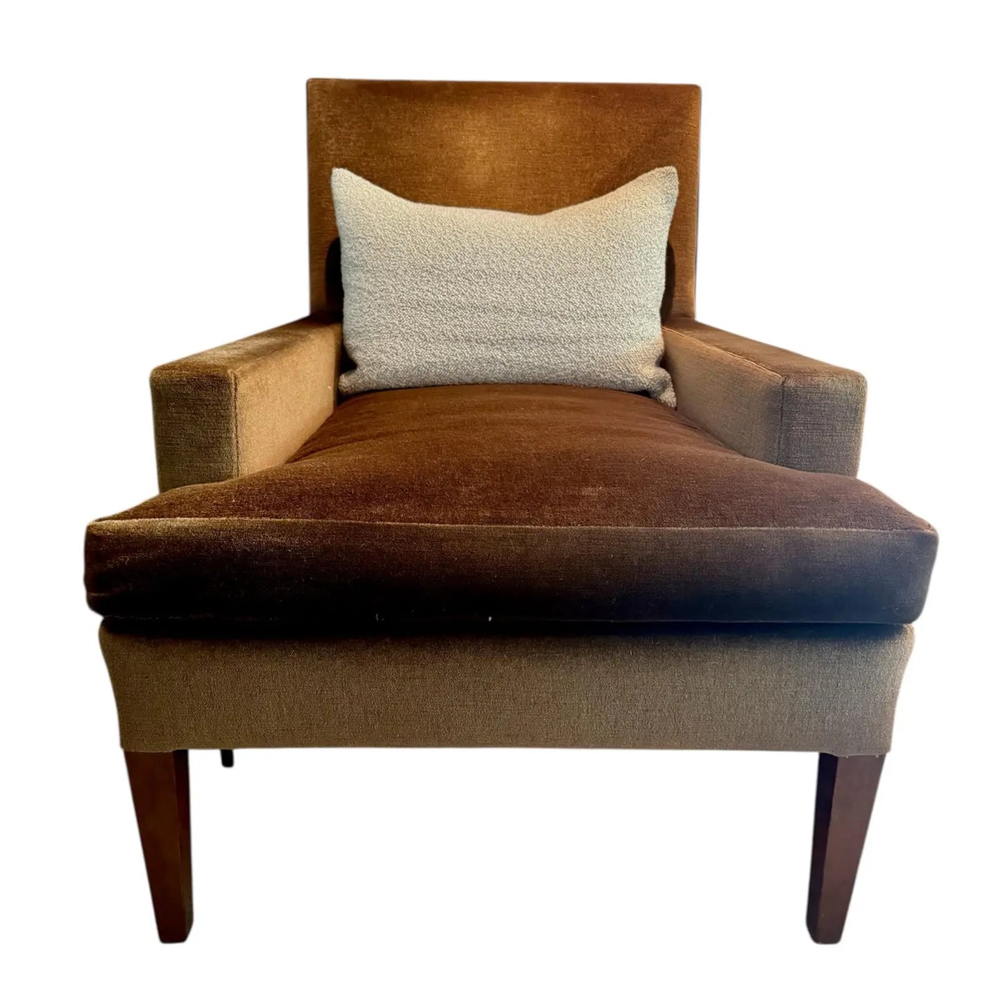 Dessin Fournir Mohair Frey Lounge Chair and Ottoman by Kerry Joyce