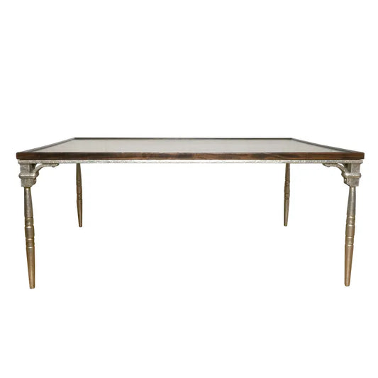 Dessin Fournir Silver Leg Mahogany Tray Top Coffee Table