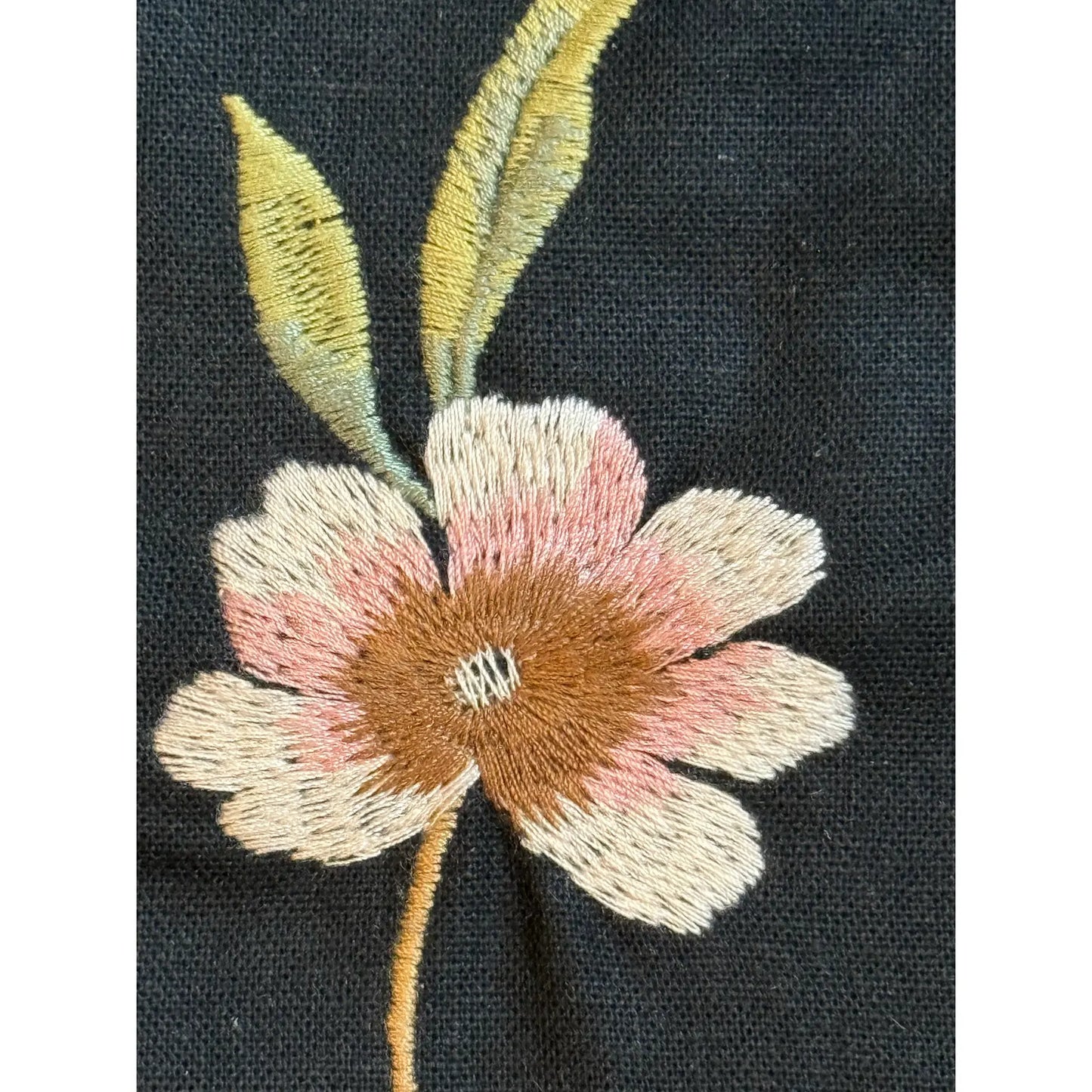 Embroidered Floral Linen Placemats