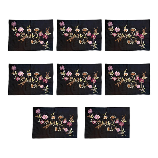 Embroidered Floral Linen Placemats