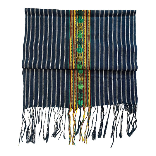Guatemalan Handwoven and Embroidered Shawl Throw