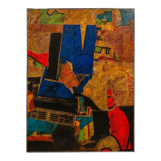 Harry Bouras 'Little Ven Ver (Left)' Mixed Media on Masonite