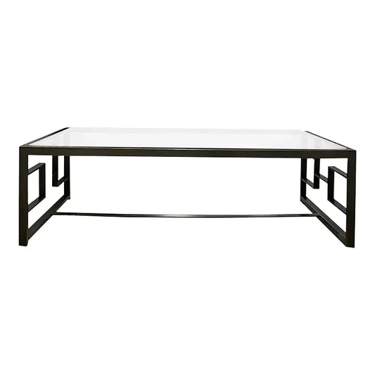 Holly Hunt Modern Bronze Rectangular H Coffee Table