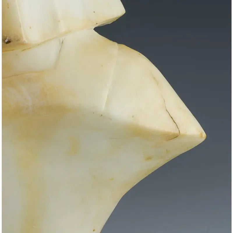 Italian Art Nouveau Alabaster Carving of a Young Woman
