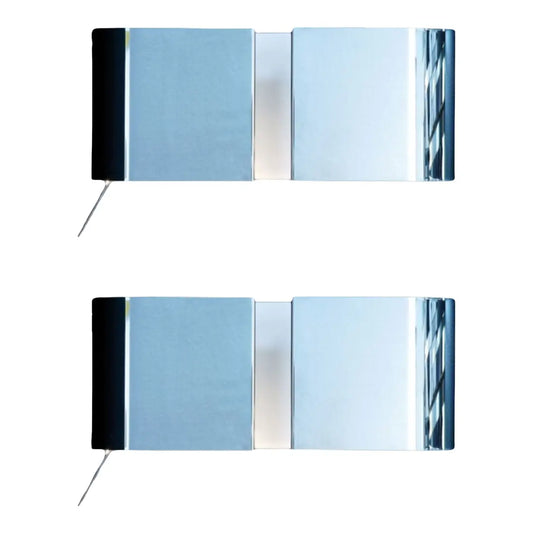 Italian Modern Polished Chrome Wall Duos Sconces From Contardi