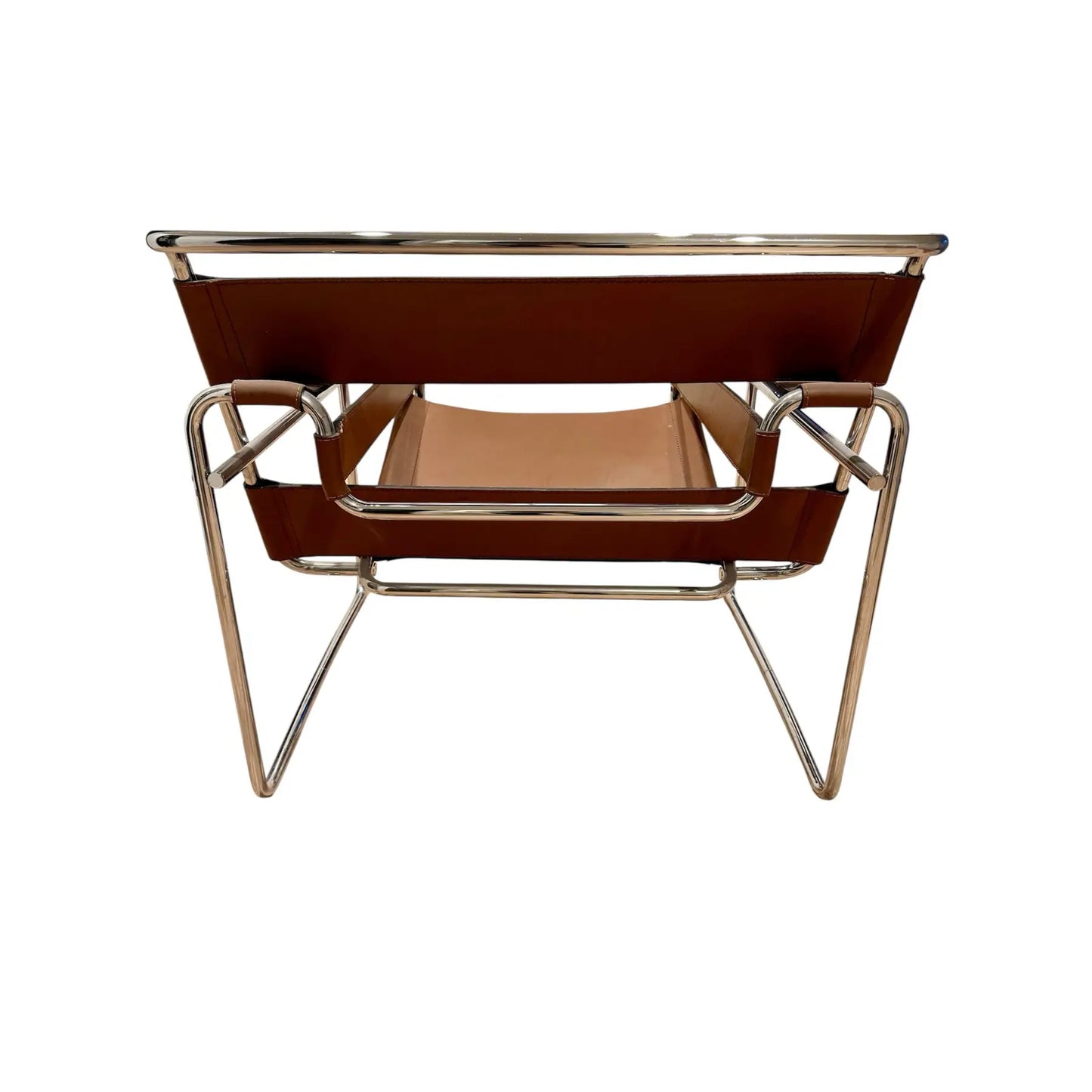 Marcel Breuer Wassily B3 Leather and Chrome Lounge Chairs