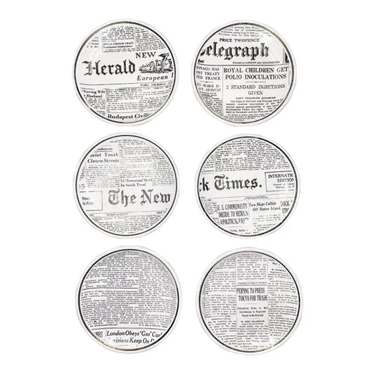 Mid-Century Modern Italian Porcelain Bucciarelli Milano Coasters