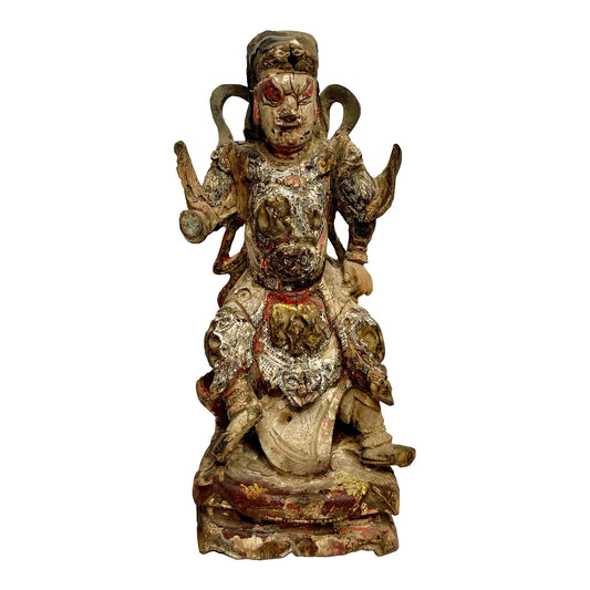 Chinese Ming Dynasty Carved Guandi Figure