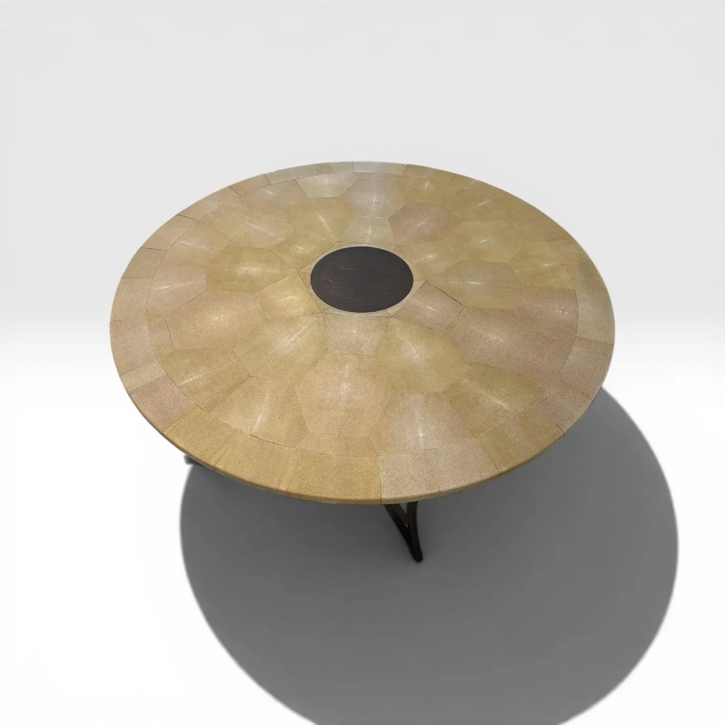 Promemoria Erasmo Shagreen and Bronze Center Table