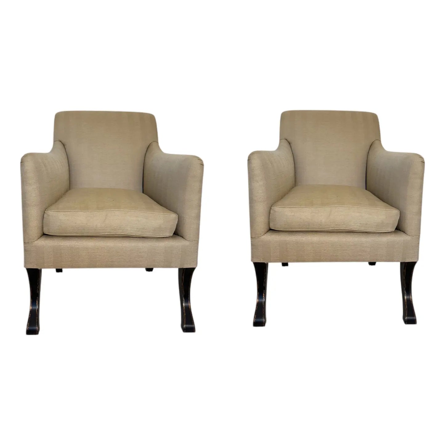 Rose Tarlow Regency Sabreleg Armchairs