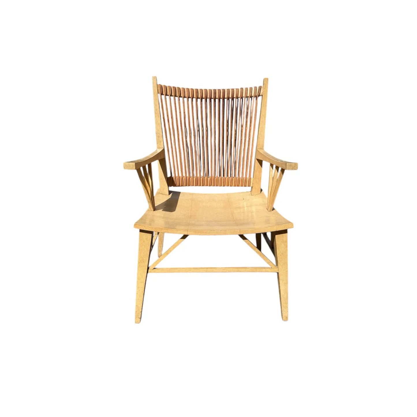 Therien & Co. Karnak Parchment and Leather Armchair