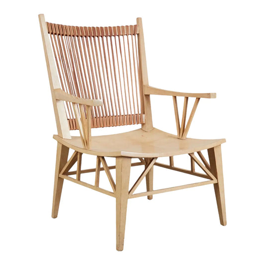 Therien & Co. Karnak Parchment and Leather Armchair