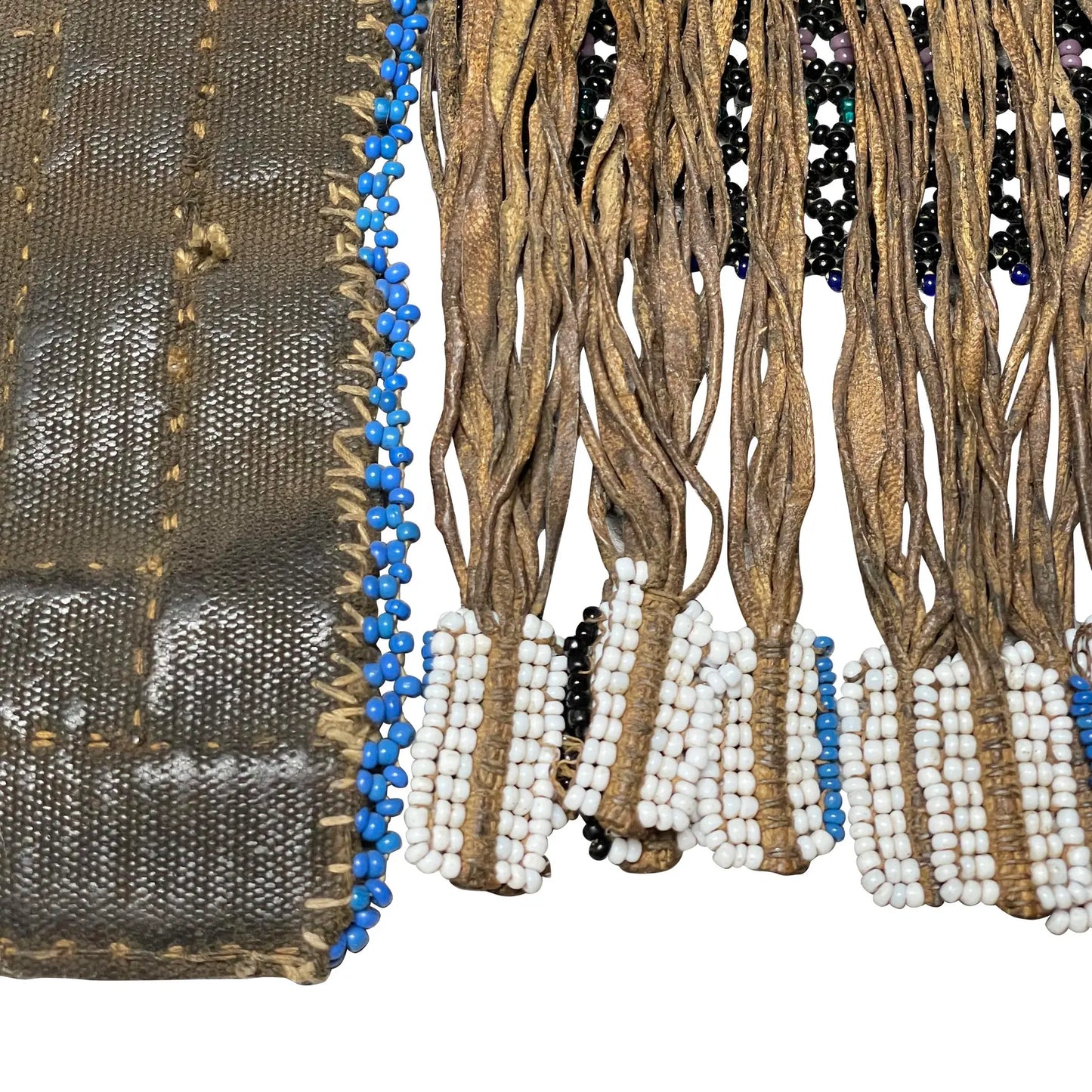 South African Ndebele Leather Beaded Wedding Mapoto Skirt