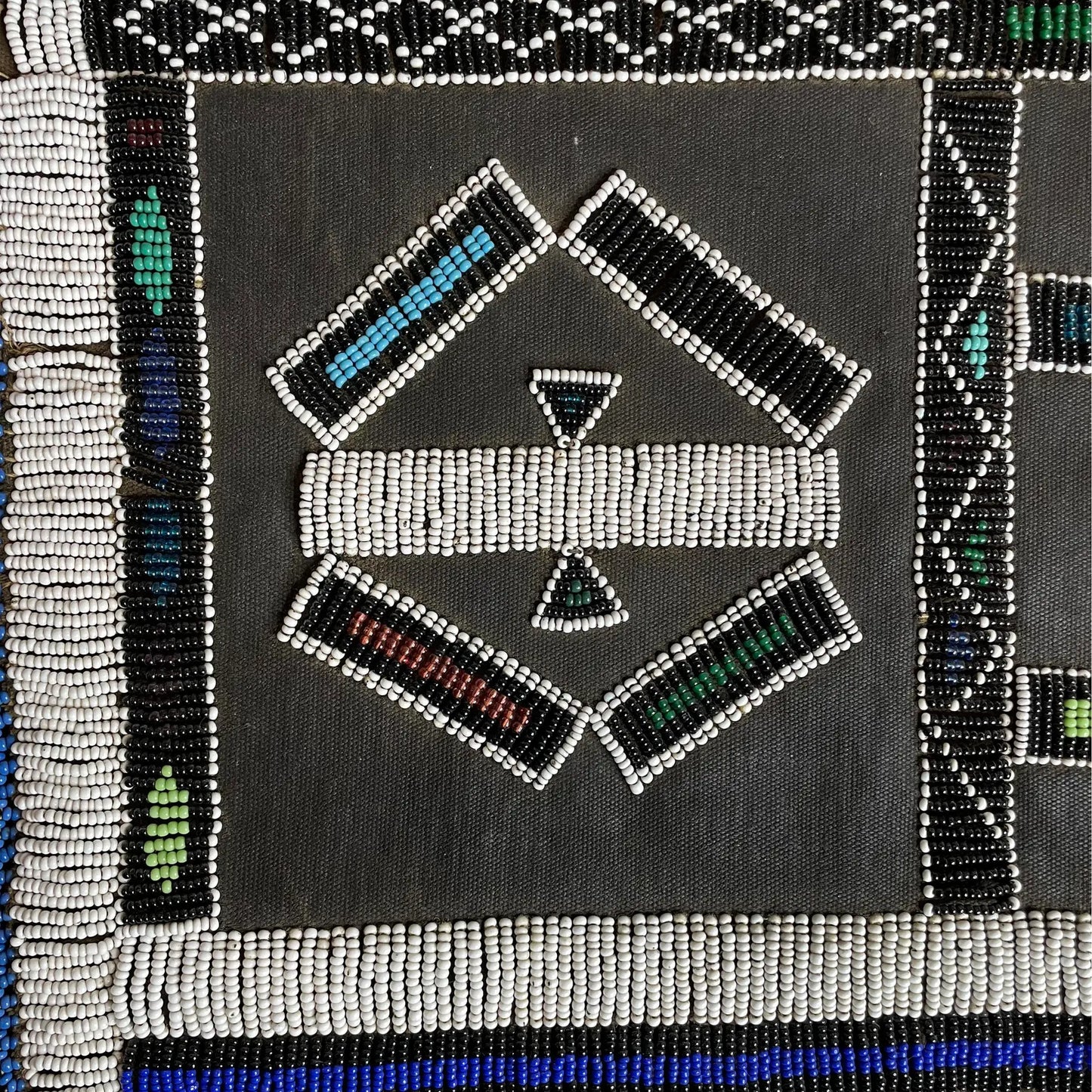 South African Ndebele Leather Beaded Wedding Mapoto Skirt