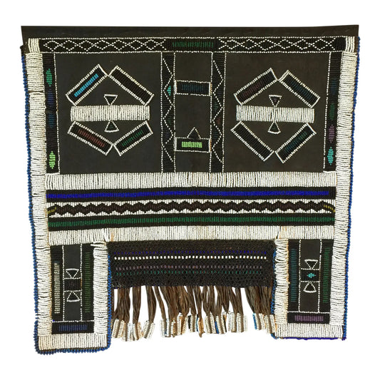 South African Ndebele Leather Beaded Wedding Mapoto Skirt