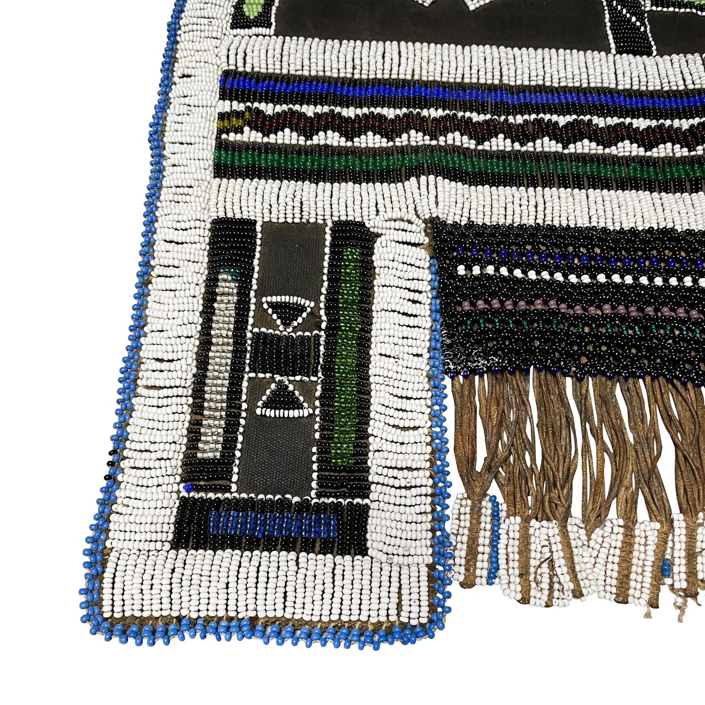 South African Ndebele Leather Beaded Wedding Mapoto Skirt